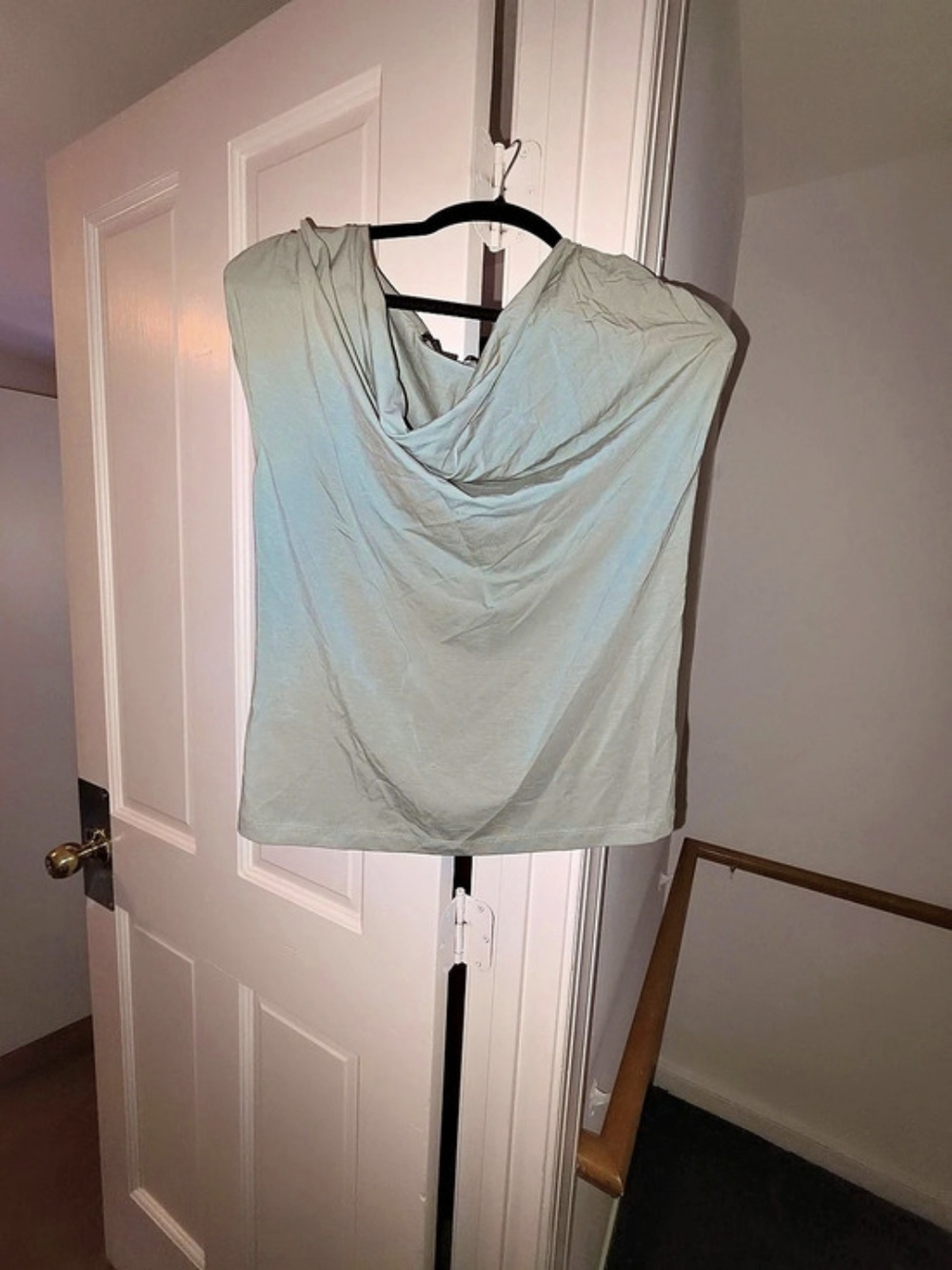 LOFT Versa Cowl Neck Top Green Small
